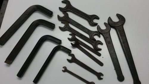 Older German Made Metric Tools, Large Allen-Hex Key Wrenches, Open End Wrenches