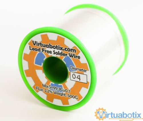 Virtuabotix 500g RHOS 0.4mm Lead Free Solder (2.2% Flux)