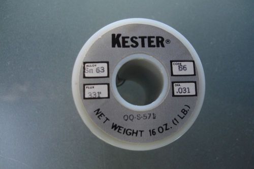 1lb  kester qq-s-571 solder sn63 alloy .031 diameter 331 flux usa for sale