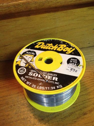 25lb Dutch Boy Solder 30% Tin 70% Lead For sheet metal tin radiator Made In USA