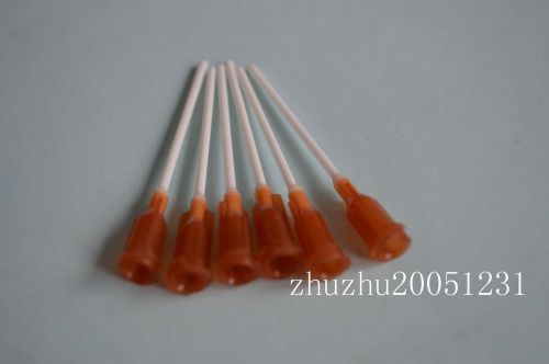 150 pcs 1.5&#034;  15ga amber  pp blunt flexible syringe needle tips for sale