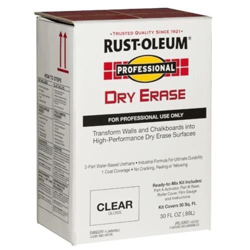 Rust-oleum 270197 professional dry erase paint, 1 qt, clear for sale