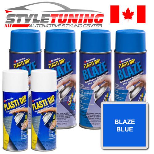 4 CANS OF PLASTI DIP BLAZE BLUE + 2 WHITE (BASE COAT) - WHEEL KIT - CANADA