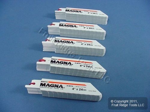 100 Magna Bi-Metal Cutting Reciprocating Saw 4&#034; Blades M90415 24 tpi Fit Sawzall
