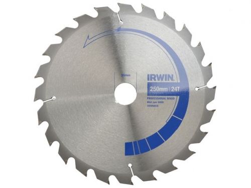 Irwin 250mm x 30 25 20 &amp; 16mm bore x 24t professional circular mitre saw blade for sale