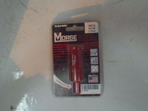 MORSE TAC15 15/16&#034; HOLE SAW W/ ARBOR NEW FREE SHIP IN USA SEE PHOTOS FOR DETAILS