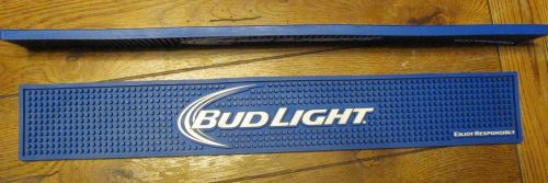 Bud light rubber bar rail mat! 3.25&#034; x 23.75&#034; wide man cave restaurant pub for sale