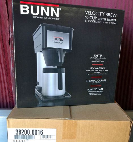Bunn coffee brewer bt-velocity brew commercial quality  new in box # 38200-0016 for sale