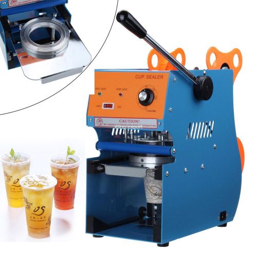 300 500Cups/hr Manual Electric Sealing Machine Cup Sealer Boba Bubble Tea Coffee
