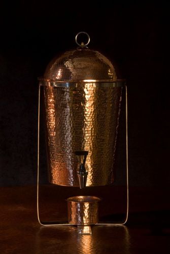 13 quart beverage urn 60 cups hand hammered copper  new restaurant ware for sale