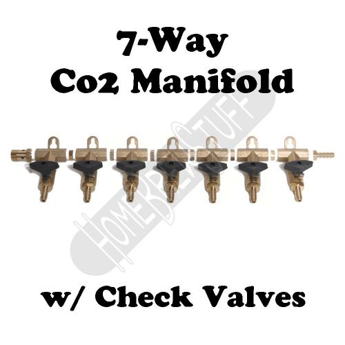 7 Way Co2 Air Gas Distribution Manifold Splitter Draft Beer Kegerator 5//16 Barb