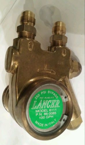 Lancer 6111 pump for carbonator 100 GPH 250 PSI