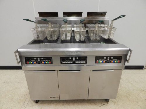 Frymaster 3-bay gas fryer with filter system, fpp345ecse, 47&#034; wide for sale