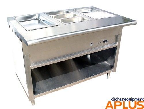 L&amp;j 48&#034; gas steam table 3 pans 1 burner 20,000 btu stainless model cws-48 for sale