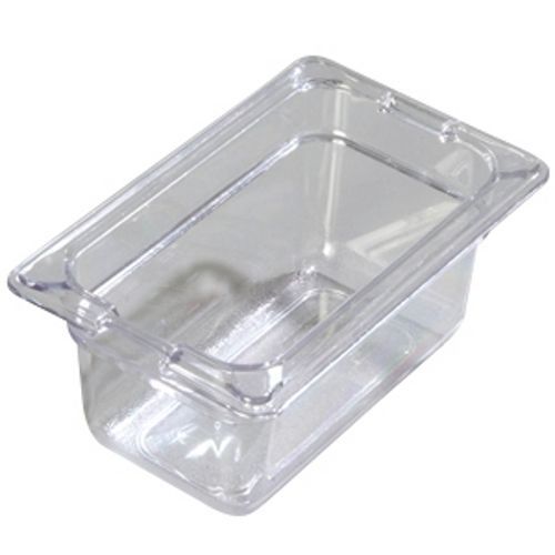 Carlisle top notch 1/9 size 4&#034; deep clear food pan 1032107 qty 6 *new* for sale