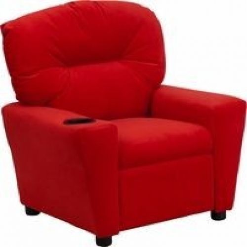 Flash Furniture BT-7950-KID-MIC-RED-GG Contemporary Red Microfiber Kids Recliner