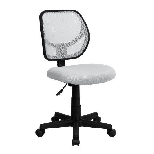 Flash Furniture WA-3074-WHT-GG Mid-Back White Mesh Task Chair and Computer Chair