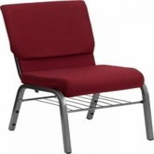 Flash Furniture XU-CH-60096-BY-SILV-BAS-GG HERCULES Series 18.5&#039;&#039; Wide Burgundy