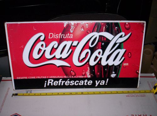 Coca-Cola Flank double-side metal SIGN 22&#034;x12&#034;