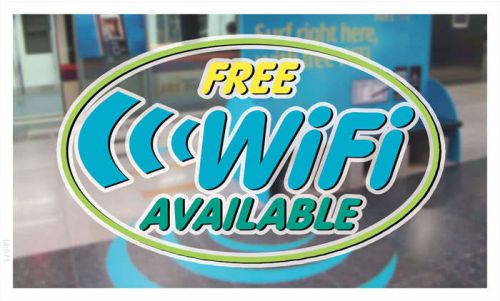 bb571 Free Wi Fi Available Internet Banner Shop Sign