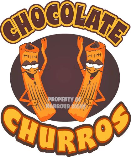 Chocolate Churros Decal 14&#034; Concession Food Truck Cart Restaurant Vinyl Sign