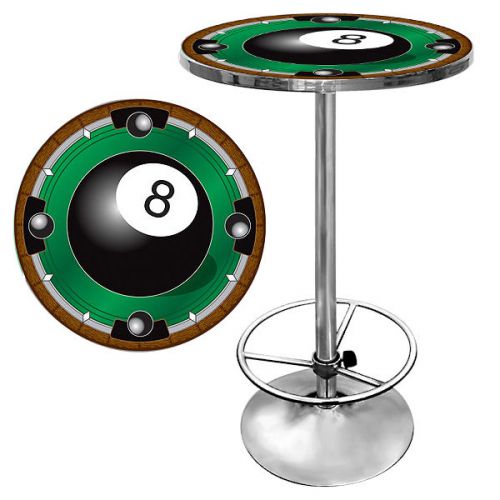 Modern Wood 8-Ball Round Bar &amp; Pub Table