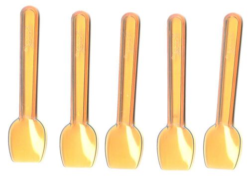 (100) ct gelato / ice cream / frozen yogurt tasting serving plastic spoons 3.75&#034; for sale