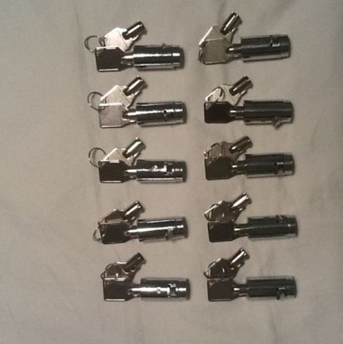 10 Coke Pepsi Snack Vending Machine Locks &amp; Keys NEW/ All Keyed Alike