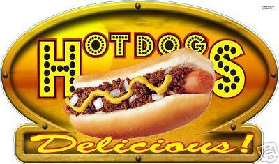 Chili Hot Dog Concession Fast Food Vinyl Decal 20&#034;