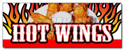 36&#034; HOT WINGS 1 DECAL sticker buffalo spicy chicken crispy sauce hot sauce