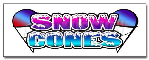 12&#034; SNOW CONES 1 DECAL sticker sno cone kones water ice Italian cold drink