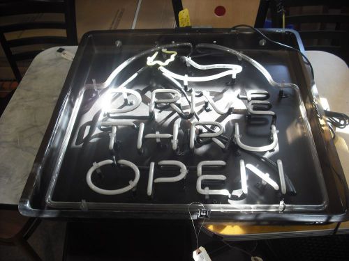 Neon drive thru open sign for sale