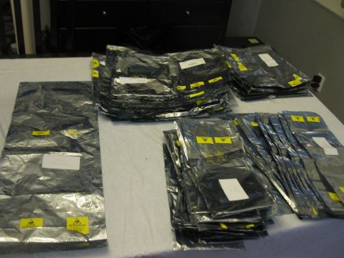 Lot of 80 anti-static poly bags harddrives various sizes 15 x7,17x6,x12x12,16x17 for sale
