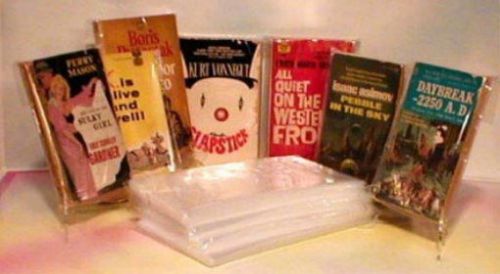 Poly bags storage sleeves 5&#034;x9&#034; for paperback books (500 ct) for sale
