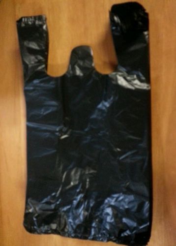 500 pc 1/6 black shopping bags