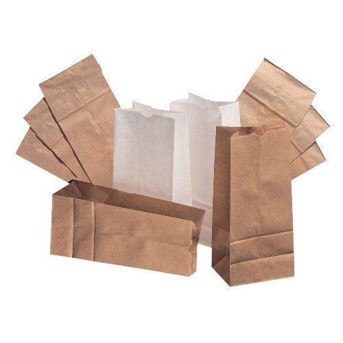 Paper Bags &amp; Sacks 8# Bleached Paper Bag 500/Bundle. Sold as Case of 500
