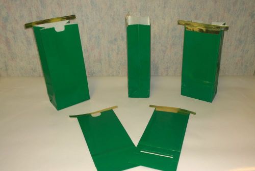 100 Green/Gold Tin Tied bags