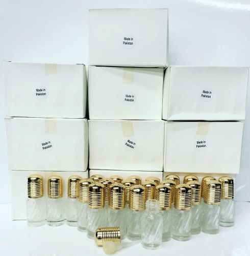 Glass Bottles 3ml Gold Caps for Body oil / Perfume 144 total 12 Boxes x 12ea Box