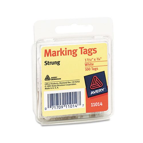 Avery Marking Tags, 1-3/32 x 3/4, White, 100/Pack, - AVE11014