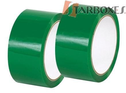 2 x 110, 2 mil, 36 rls/cs, Green Acrylic Tape Packing &amp; Shipping Tape