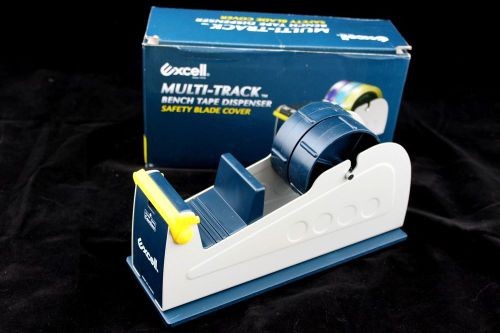 Excell Multi-Track Bench Packing Tape Dispenser 2&#034; (or 2  1&#034; Tapes) Mod. ET-227