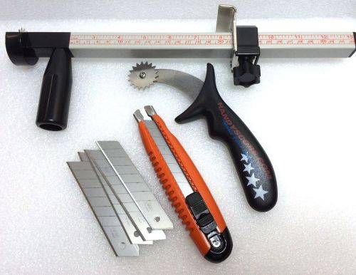 3 packaging tools handyscore carton sizer deluxe snap-off utility knife + blades for sale
