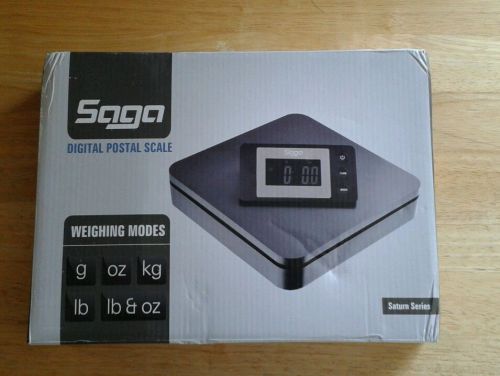 SAGA 100LB X 0.1oz DIGITAL POSTAL SCALE for SHIPPING WEIGHT POSTAGE W/AC 45 KG S