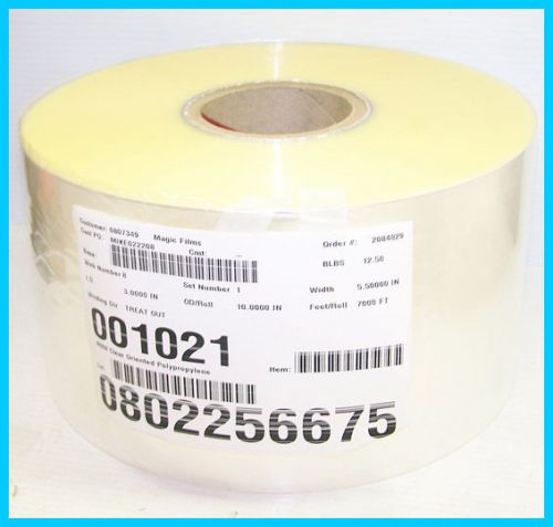 .0008 clear oriented polypropylene film 7000ft for sale