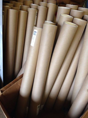 12 Mailing Tubes - 31&#034; Shipping Poster Tubes Blueprint w/ End Caps + FREE poster