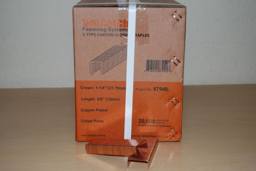1pallet c-5/8&#034; 1-1/4&#034;x 5/8&#034;  box staples for manual &amp; pneumatic staplers 20,000 for sale