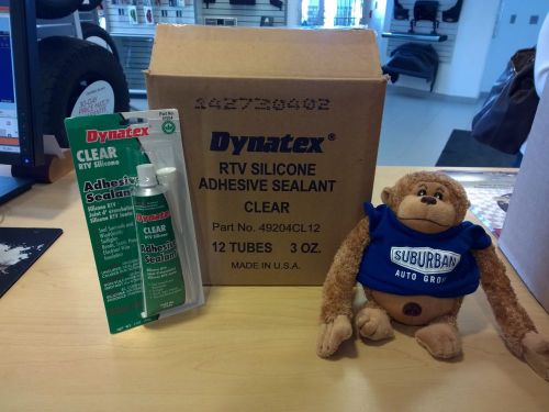 Dynatex Red RTV Adhesive Sealant Clear 49204 3 Oz Tubes Case of 12