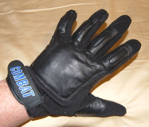 NEW X-LARGE BLACK LEATHER SAP GLOVES LAW ENFORCEMENT POLICE TACTICAL GEAR