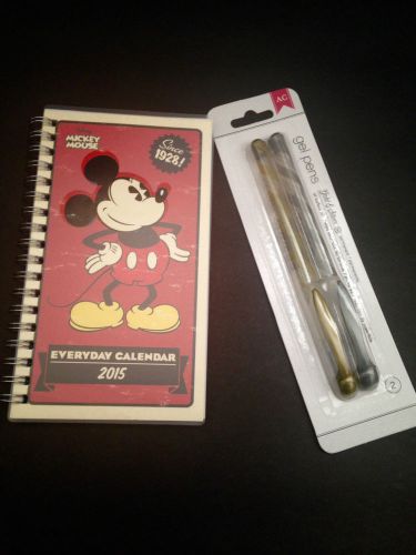 Mickey Mouse Planner, Includes Gel Pens, Free Shipping