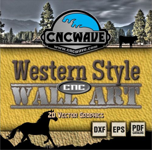 Western Style CNC Wall Art - Router Table / Plasma Cutter / Laser / DXF &amp; EPS